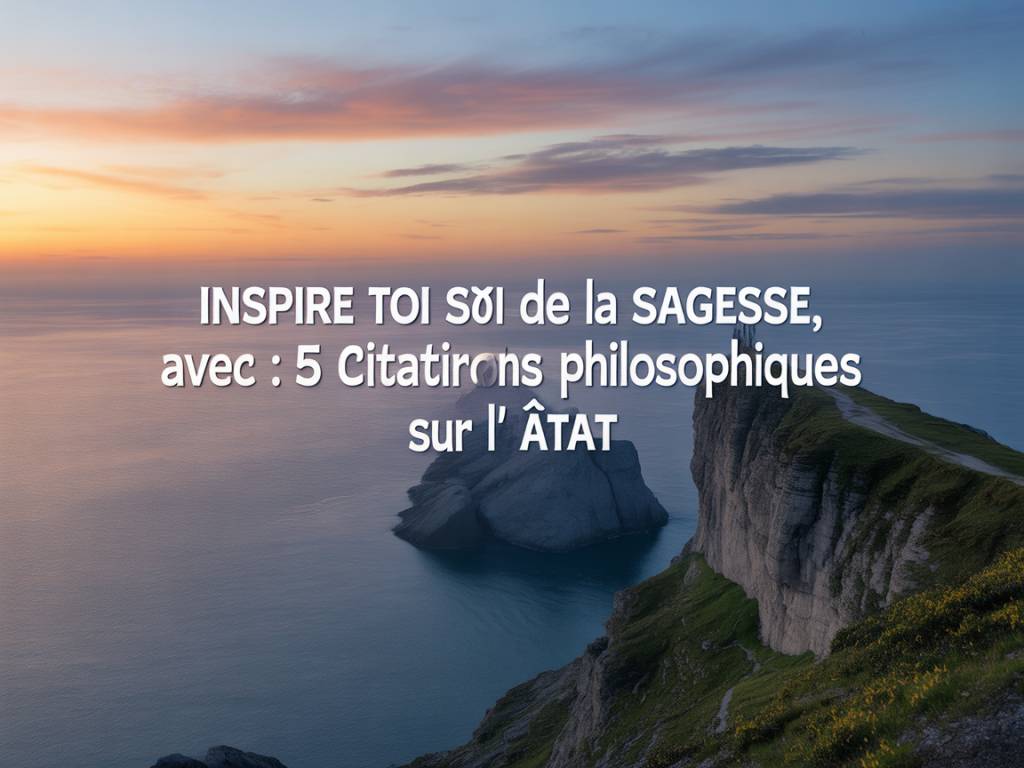 Inspire-toi de la sagesse avec 5 citations philosophiques sur l'état